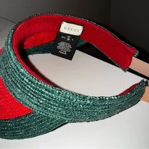 Authentic Gucci straw two tone ladies Visor Gucci | Accessories | Authentic Gucci Straw Two Tone Ladies  main image 2